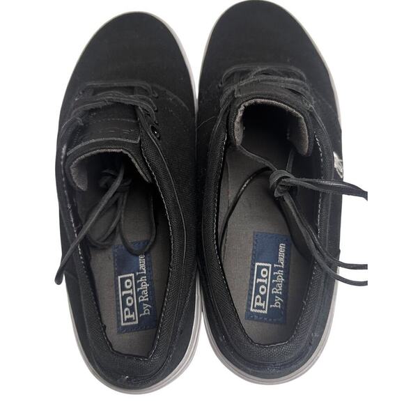 Polo Ralph Lauren Men's Classic Faxon Black Canvas Sneaker Sz 10 D Preppy Retro - Picture 5 of 16